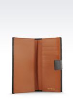 Thumbnail for your product : Giorgio Armani Button Wallet In Croc Print Calfskin