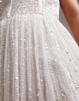 Thumbnail for your product : ASOS Curve ASOS DESIGN Curve Esme embellished corset cami wedding dress with full skirt in