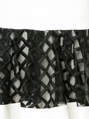 David Koma sleeveless lattice panel dress