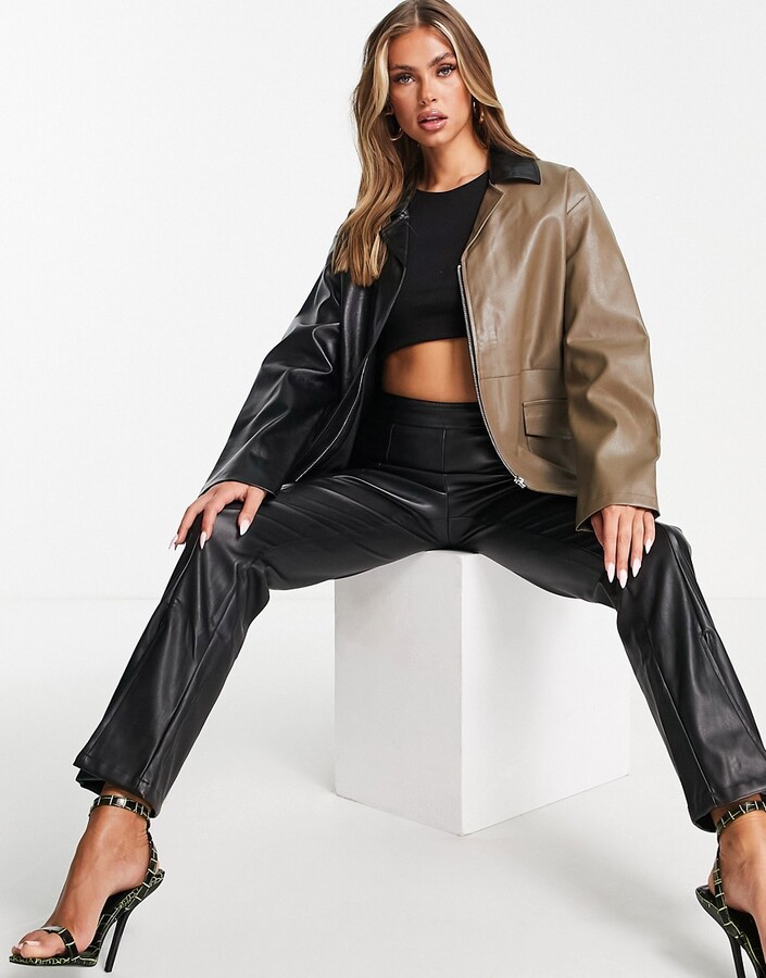 leather look jackets