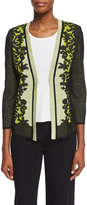 Thumbnail for your product : Misook Short Tropical-Print Jacket