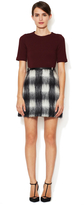 Thumbnail for your product : Prada Leather Trimmed Mohair Skirt