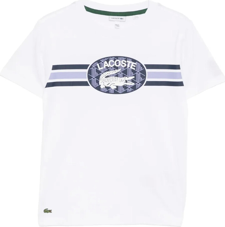 Lacoste monogram print cotton T-shirt