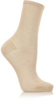 Thumbnail for your product : Maria La Rosa Silk-blend ankle socks