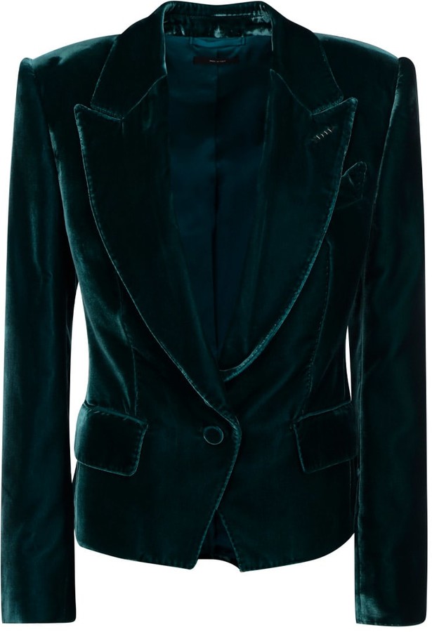 blue velvet jacket womens