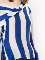 Thumbnail for your product : Hellessy Silk Striped Off-Shoulder Blouse