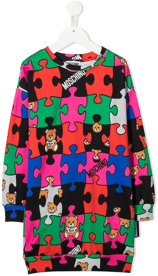 girls red moschino dress