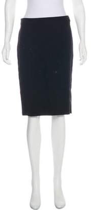 Valentino Virgin Wool Knee-Length Skirt Black Virgin Wool Knee-Length Skirt