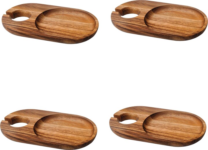 Ironwood Gourmet Kyoto Sushi Stand, Acacia Wood Brown 10 x 10 x 2.25 inches