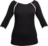 Thumbnail for your product : Devinto Nida Raglan Sleeve Boat Neck Contrast Tee