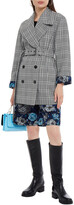 Thumbnail for your product : MSGM Double-breasted Prince Of Wales Checked Woven Coat