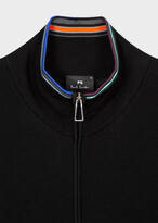 Thumbnail for your product : Paul Smith Men's Black Merino-Blend Zip Cardigan