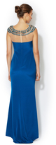 Thumbnail for your product : Notte by Marchesa 3135 Silk Embellished Tulle Yoke Column Gown