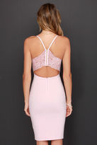 Thumbnail for your product : Lulus Exclusive Dream in Lace Blush Pink Midi Dress