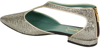 Paola DArcano Pointed Toe Metallic Back-zip Sandals