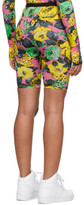 Thumbnail for your product : MSGM Pink Rose Print Bike Shorts