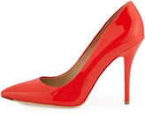 Thumbnail for your product : Brian Atwood B by Joelle Point-Toe Leather Pump, Flame
