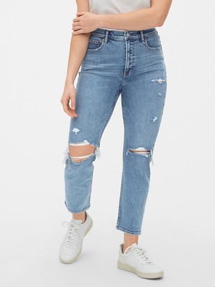 high rise cigarette jeans with secret smoothing pockets