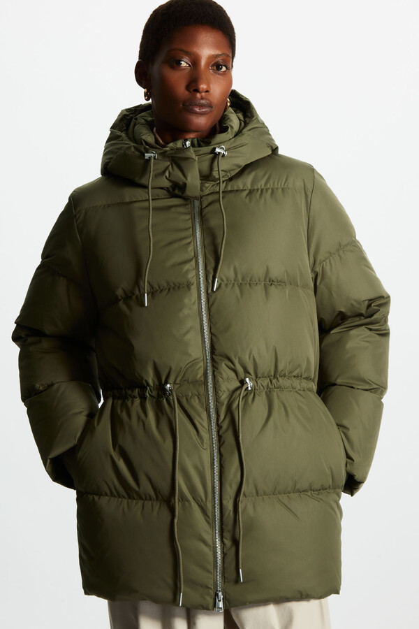 COS DrawstringWaist Puffer Coat ShopStyle