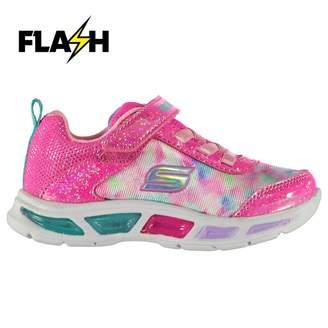 Skechers Girls Litebeams Trainers Infant Runners Elasticated Laces Padded