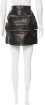 Thumbnail for your product : Tom Ford Fringe-Trimmed Leather Skirt w/ Tags