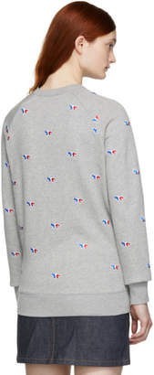 MAISON KITSUNÉ Grey All Over Fox Sweatshirt