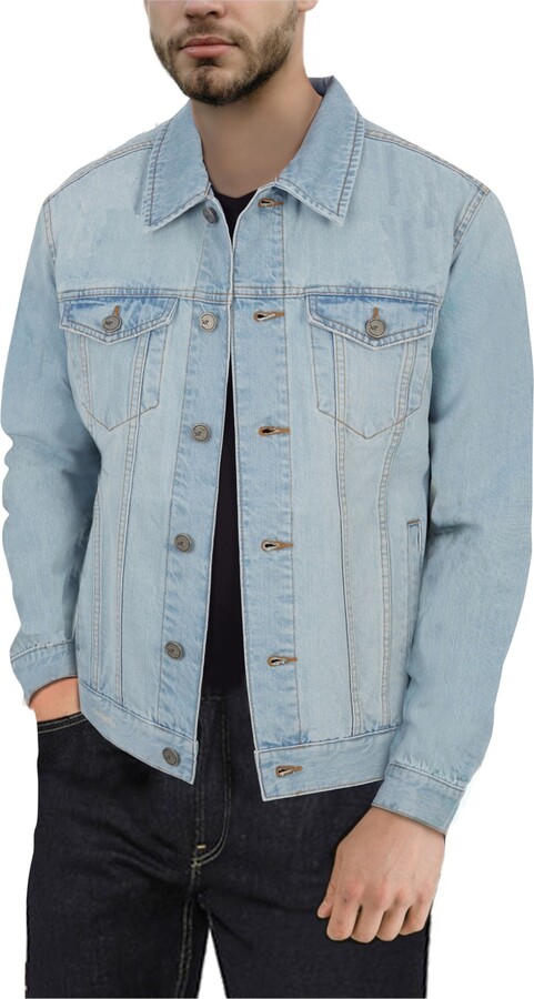 mens bleached denim jacket