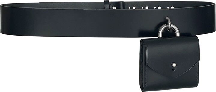 Haute Cuir Black Micro Waist Belt Bag