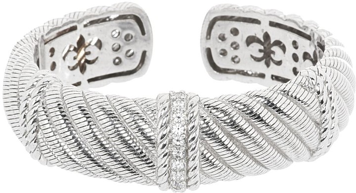 Judith Ripka Sterling Diamonique Hinged Cuff - ShopStyle Bracelets