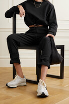 Thumbnail for your product : The Frankie Shop - Vanessa Cropped Cotton-terry Sweatshirt - Black