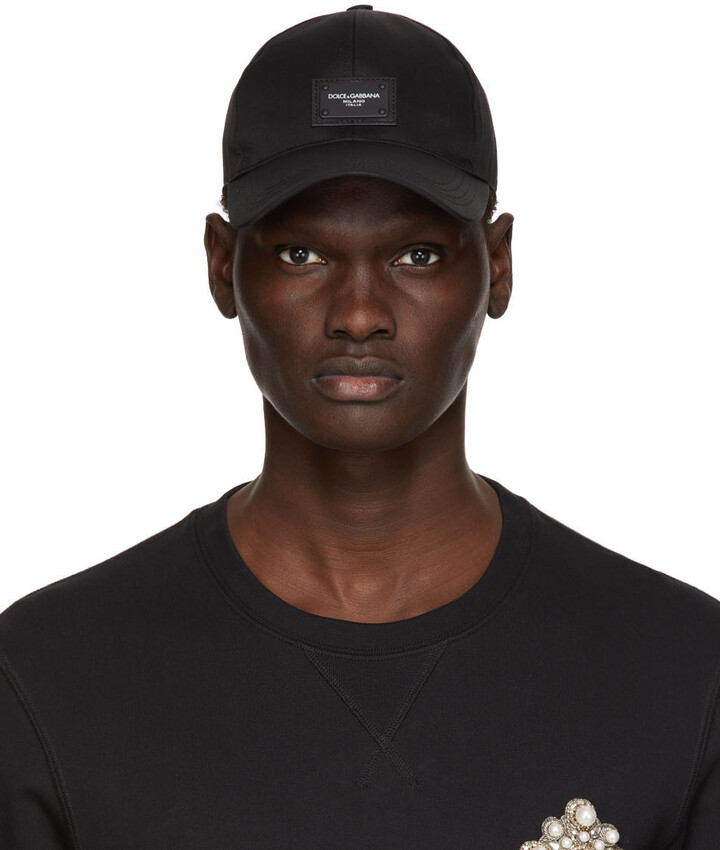 Dolce & Gabbana Black Logo Patch Cap - ShopStyle Hats