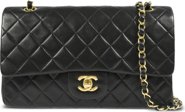large chanel quilted flap bag