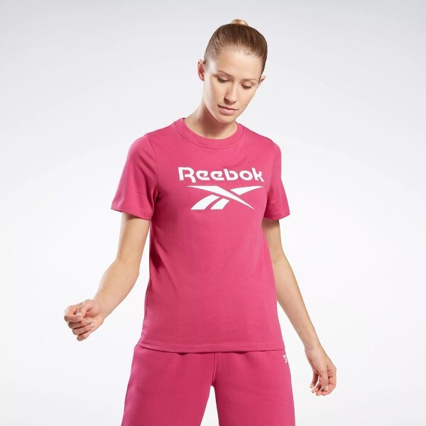 Reebok Identity T-Shirt Womens Athletic T-Shirts X Small Semi Proud Pink /  White - ShopStyle