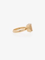 Thumbnail for your product : Foundrae 18K yellow gold sealed gemstone snake ring