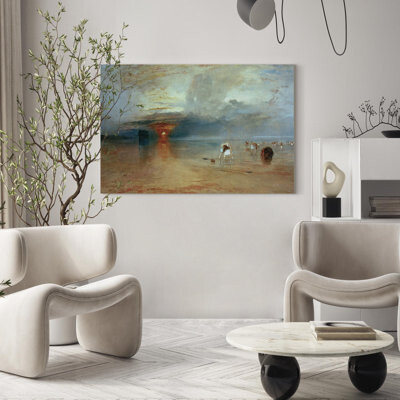 Artgeist USA Calais Beach, Low Tide On Canvas Print