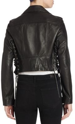 The Kooples Leather Cropped Jacket