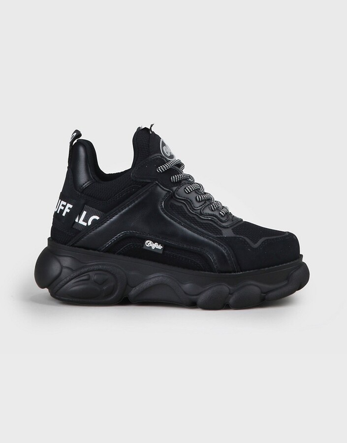 Buffalo David Bitton classic chunky sole sneakers in black - ShopStyle