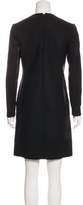Thumbnail for your product : Celine Leather-Paneled Wool Dress