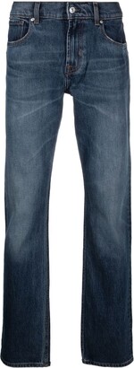 7 For All Mankind Straight-Leg Mid-Rise Jeans