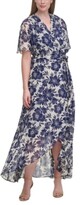 Jessica Howard Plus Size Split-Sleeve Maxi Dress