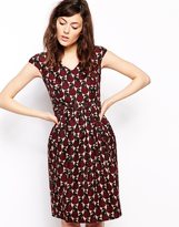 Thumbnail for your product : Orla Kiely Dress in Spot the Dog Print with Belt