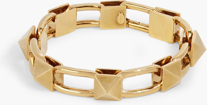 Rockstud gold-tone bracelet