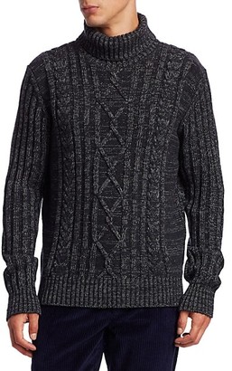 Nominee Cable-Knit Turtleneck Pullover