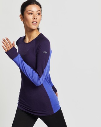 Icebreaker Women's Purple All base Layers - 260 Zone Long Sleeve Crewe - Size One Size, S at The Iconic