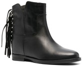 Thumbnail for your product : Via Roma 15 Fringe-Trimmed Ankle Boots