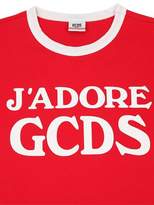Thumbnail for your product : GCDS LOGO PRINT COTTON JERSEY T-SHIRT