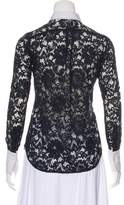 Thumbnail for your product : Valentino Lace Long Sleeve Top