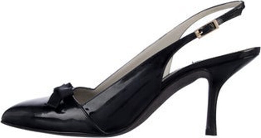 Tom Ford Patent Leather Slingback Pumps Black Pointed-Toes Includes Box & Dust Bag Designer
