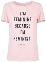 Pinko I'm Feminine Because I'm Feminist' Printed T-Shirt