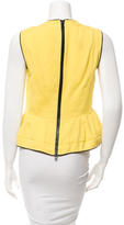 Thumbnail for your product : Marni Sleeveless Leather-Trimmed Top